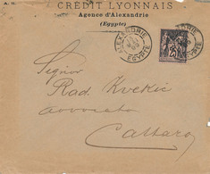 1899 Enveloppe D'Alexandrie à KOTOR (Monténégro)  TB. - 1877-1920: Semi-Moderne