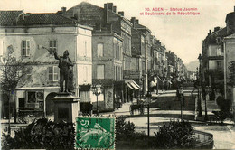 Agen * La Statue Jasmin * Le Boulevard De La République * Boulangerie - Agen