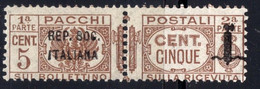 Repubblica Sociale (1944) - Pacchi Postali, 5 Cent. ** - Pacchi Postali