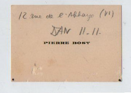 VP19.809 - PARIS - CDV - Carte De Visite - Mr Pierre BOST ( Ecrivain, Scénariste Français Et Journaliste ) - Visitekaartjes