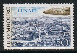 Luxembourg 1968 Single Commemorative Stamp Showing Luxair Plane In The Air In Fine Used. - Service