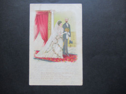 AK / Litho 1900 Reichspost Spottkarte Thema Hochzeit / Ehe / Heirat ...das Beste Loos / Man Setzt Dir Nur Hörner Auf! - Marriages