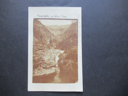 Echtfoto AK 1912 Genua Wasserfall Im Nervi Thal Stempel Nervi Genova Nach Königstein Taunus Gesendet - Genova (Genoa)