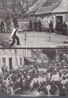 Jeu / Lot De 2 CPM / Course De Porcelets Castillon En Couserans 1988 + Partie Quilles Pyrenees - Regionale Spelen