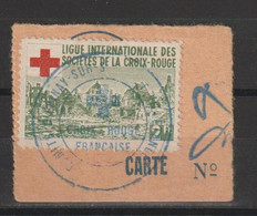 5344 Morceau De Carte Vignette Ligue Internationale Des Sociétés De La Croix Rouge Red Cross Comité D' Epinay Sur Seine - Croce Rossa