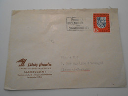 Sarre , Lettre De Saarbrucken 1957 Pour Clermont-ferrand - Covers & Documents