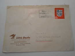 Sarre , Lettre De Saarbrucken 1957 Pour Clermont-ferrand - Briefe U. Dokumente