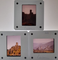 Lot De 3 Diapositive Lastours Châteaux Aude Slide  1978 - Diapositives