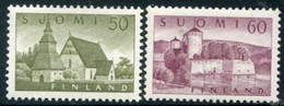 FINLAND 1957 Definitive: Buildings 50, 60 M. MNH / **.  Michel 474-75 - Unused Stamps