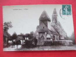 FROISSY - L' Eglise - Care Photo Avec Belle Animation Chevaux - En 1908 - Froissy
