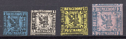 A7258) AD Bergedorf 4 Verschiedene Neudrucke (von Original-Druckstöcken) - Bergedorf
