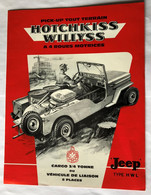 Dépliant Publicitaire Jeep Hotchkiss Willys Saint Denis - Auto's