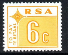 South Africa - 1972 Postage Due 6c Phosphorescent Paper (**) # SG D78p - Segnatasse