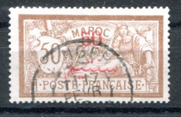 RC 23234 MAROC COTE 15,50€ N° 35 MERSON SURCHARGÉ 50 OBLITÉRÉ TB - Used Stamps