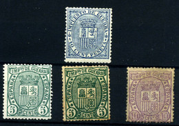 España Nº 142, 154/5**/*  Año 1874/75 - Unused Stamps