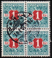 1907. Newspaper Stamps. 1 Kr. Wmk. Crown. 4-block. (Michel V8X) - JF521010 - Port Dû (Taxe)