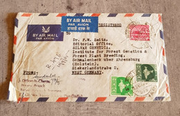 INDIA AIRMAIL REGISTERED LETTER SEND TO GERMANY - Poste Aérienne