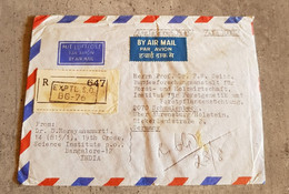 INDIA AIRMAIL REGISTERED LETTER SEND TO GERMANY - Poste Aérienne