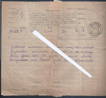 Telegrama Obliteração De 'Telégrafo Picoas 14nov38'. Jantar Confraternização Do Legionário. Cavalaria 2. Telegram With - Briefe U. Dokumente