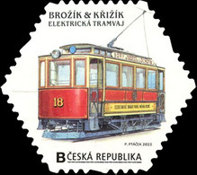 Czech Republic - 2022 - Brozik And Krizik Electric Tramway - Mint Self-adhesive Stamp - Nuevos