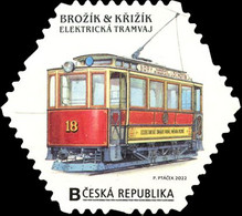 Czech Republic - 2022 - Brozik And Krizik Electric Tramway - Mint Self-adhesive Stamp - Nuovi