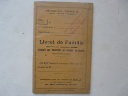 LIVRET DE FAMILLE ( Nouveau Modèle 1898) Augmenté Des Obligations Qui Naissent Du Mariage - Rechts