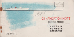 CIE De Navigation Mixte - Pochette De Billet - Billetes