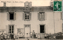 Madegney Canton De Dompaire Mairie Et L'Ecole School Scuola Petit Village Vosges 88450 Cpa Voyagée En 1907 TB.Etat - Otros Municipios