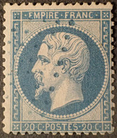R1311/1925 - FRANCE - NAPOLEON III N°22 Avec Oblitération ANCRE BLEUE - 1862 Napoleone III