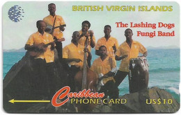 British Virgin Islands - C&W (GPT) - Fungi Band Lashing Dogs, 143CBVD, 1997, 10.000ex, Used - Isole Vergini