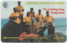 British Virgin Islands - C&W (GPT) - Fungi Band Lashing Dogs, 143CBVD, 1997, 10.000ex, Used - Maagdeneilanden