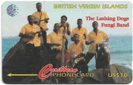 British Virgin Islands - C&W (GPT) - Fungi Band Lashing Dogs, 171CBVB, 1997, 10.000ex, Used - Maagdeneilanden