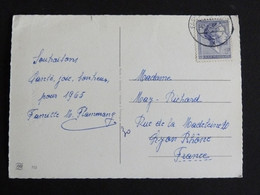 LETTRE LUXEMBOURG LUXEMBURG AVEC YT 583 GRANDE DUCHESSE CHARLOTTE - JOYEUX NOËL - Storia Postale