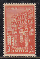 3as Archaeological Series MNH 1949, Sanchi Stupa, Buddhism, India, Archaeology, Architecture, Monument, As Scan - Unused Stamps