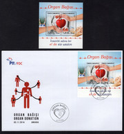 Turkey/Turquie 2014 - Organ Donation - FDC + Souvenir Minisheet - MNH** - Superb*** - Lettres & Documents