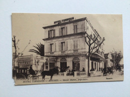Carte Postale Ancienne (1923) Antibes Hôtel Terminus Mercier Mietton, Propriétaire - Other