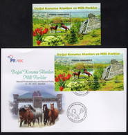 Turkey/Turquie 2017 - Horses - National Protected Areas And National Parks - FDC + Minisheet - MNH** - Superb*** - Cartas & Documentos