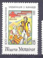 1992. Ukraine, 100y Of Ukrainians Peoples In Canada, 1v, Mint/** - Ukraine