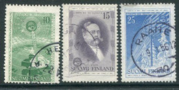 FINLAND 1955 Telegraph Cenentary Set Used .  Michel 450-52 - Usati