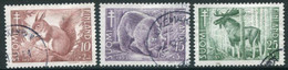 FINLAND 1953 Anti-tuberculosis Fund: Forest Mammals Used .  Michel 418-20 - Oblitérés