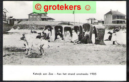 KATWIJK AAN ZEE Aan Het Strand Omstreeks 1905 Echte Foto 1966 - Katwijk (aan Zee)