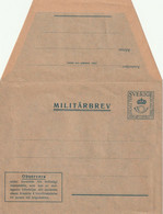 Schweden - Militärbrev - Militares
