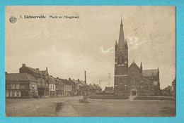* Lichtervelde (West Vlaanderen) * (Albert, Uitg. C. Sintobin - Yperman, Nr 1) Markt En Hoogstraat, Grand'Place, église - Lichtervelde