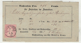 Suisse // Schweiz // Rappen // 1858 // Document Avec Timbre 24G (document Signé) - Cartas & Documentos