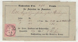 Suisse // Schweiz // Rappen // 1858 // Document Avec Timbre 24G (document Signé) - Storia Postale