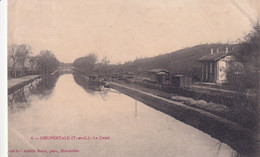 82 - DIEUPENTALE - Le Canal Des Deux Mers Et La Gare - Other & Unclassified