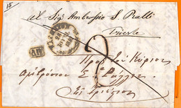 99214 - GREECE - POSTAL HISTORY - Prephilatelic Cover  -  NAVPLION  1852 - ...-1861 Prephilately