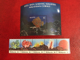 MALAYSIE 1992 Bloc 1v 5v Neuf MNH ** YT 4494 / 4498 BF 5 MALAYSIA - Vie Marine