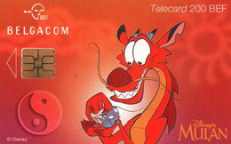 7546 Télécarte Collection MULAN    ( Recto Verso)  ( BD Disney )  Carte Téléphonique Belgique - Disney