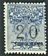 TRIPOLITANIA 1924 SEGNATASSE PER VAGLIA 20 C. ** MNH - Tripolitania
